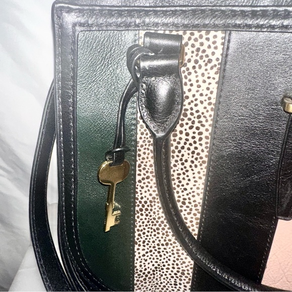 Fossil Ryder Patchwork Leather Purse Bag Crossbody Western Boho Multicolor - Picture 5 of 16